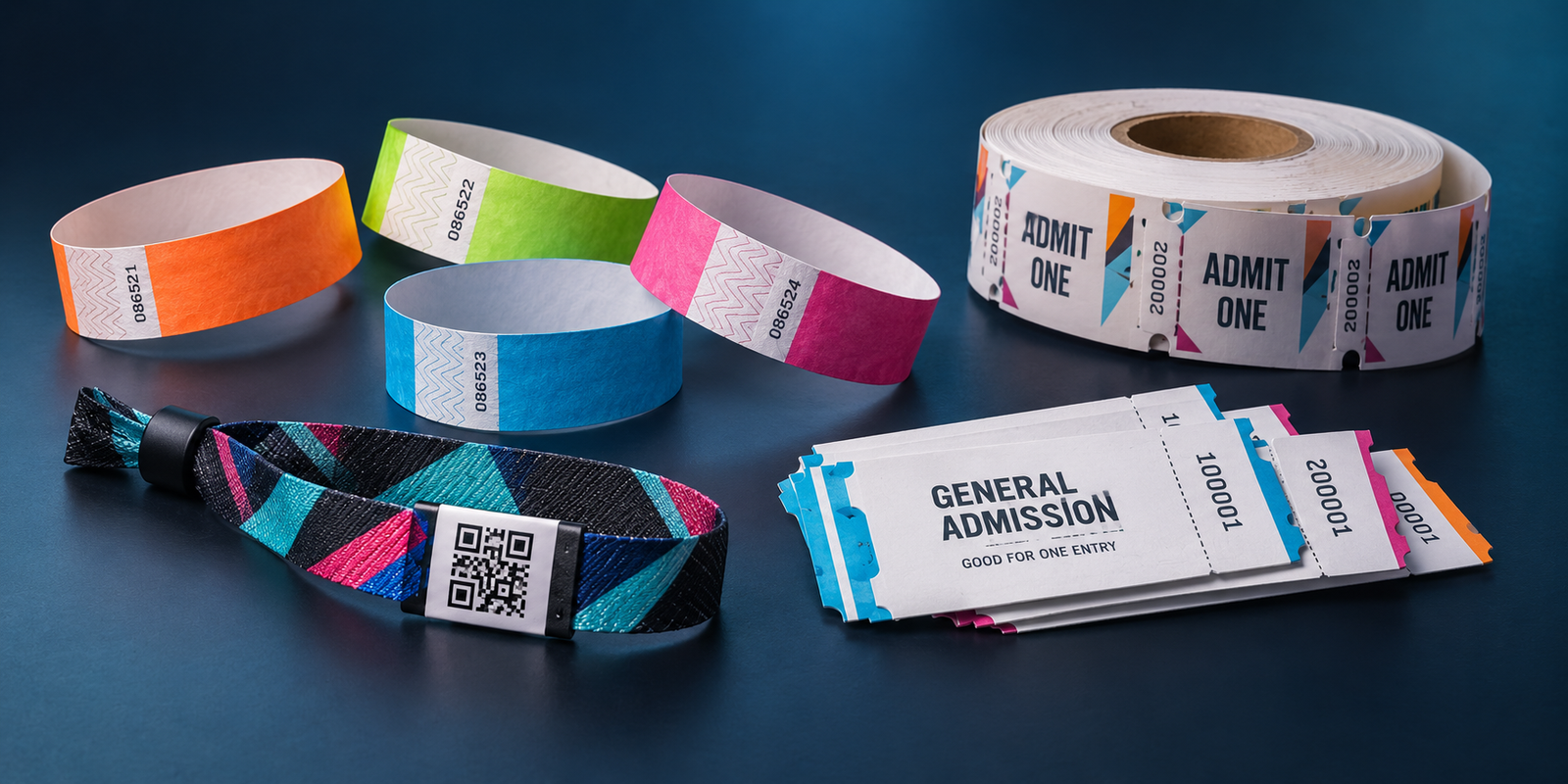 Custom event wristbands and security tickets